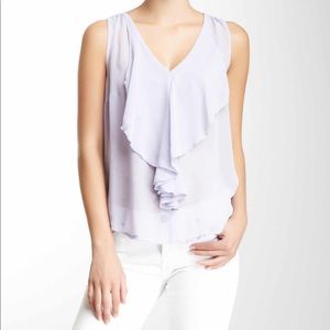 Sleeveless Ruffle Front Blouse